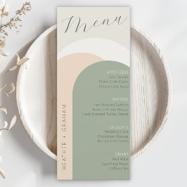 Elegante Sage Green Wedding Menu