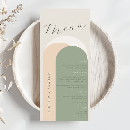 Elegante Sage Green Wedding Menu