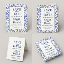 Elegante Salve a Data | Cartões de Casamento Perso