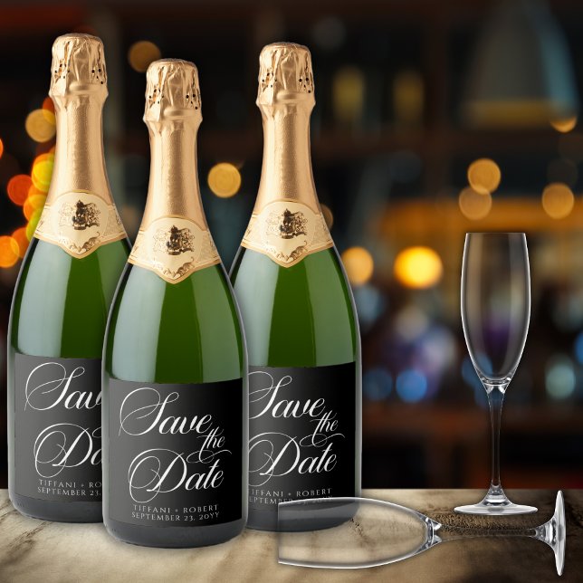 Elegante Salve a Data Preto Branco Script (Criador carregado)