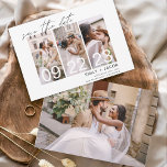 Elegante Salve os Convites de Fotografia de Data 4<br><div class="desc">Horizontal Horizontal Quatro (4) Foto Salve o Casamento de Data com tipografia de script com letra manual. O ímã para salvar o convite de data inclui tipografia de script e chic e design simples para a qual você pode adicionar sua fotografia personalizada de noivado.</div>