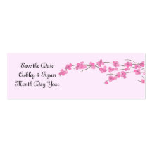 Elegante Save the Date Flor de Cerejeira