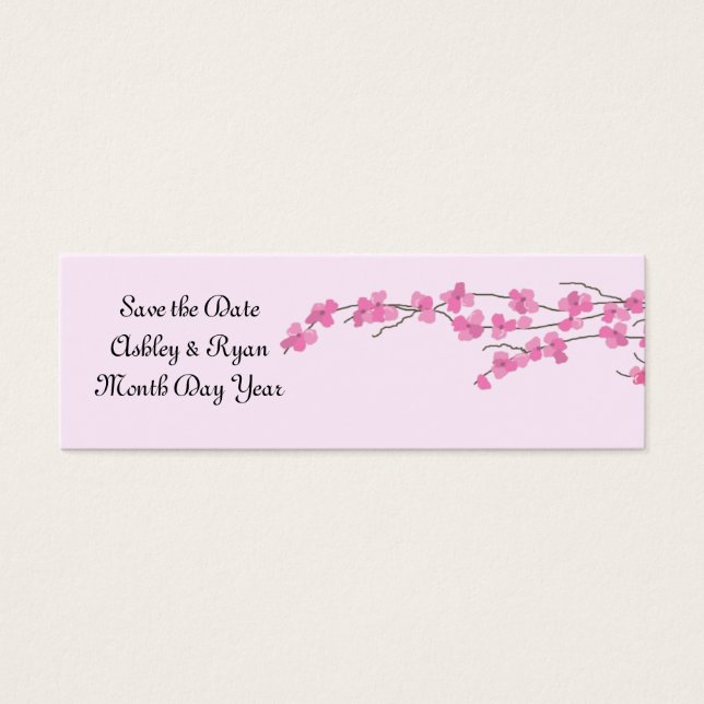 Elegante Save the Date Flor de Cerejeira (Frente)