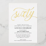 ELEGANTE SCRIPT 60th festa de aniversário<br><div class="desc">por kat massard >> https://linktr.ee/simplysweetpaperie <<<< Uma tendência, design de convite com letra de mão para o seu 60º ANIVERSÁRIO - Tenho a maioria das idades disponíveis na DICA da loja: 1. Para alterar/mover gráficos e fontes e adicionar mais texto - pressione o botão "personalizar". - - - - -...</div>