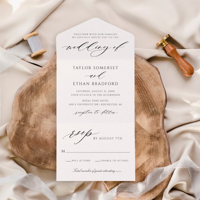 Elegante Script de Caligrafia Branca para Casament (Criador carregado)