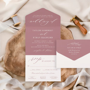 Elegante Script de Caligrafia Rosa Poeirenta para