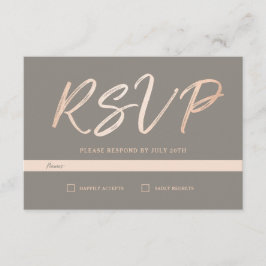 Elegante Script Faux Foil RSVP