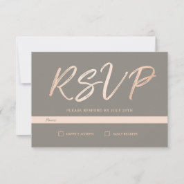 Elegante Script Faux Foil RSVP