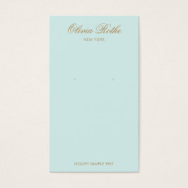 Elegante Script Turquoise Blue Earration