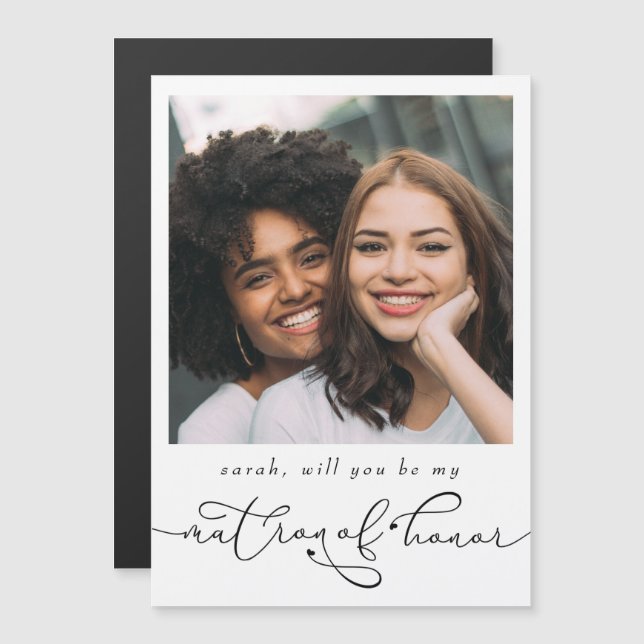 Elegante Será Minha Matriz de Honra Foto (Frente/Verso)