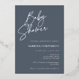 Elegante Sexo das Folhas Chá Neutro | Azul poeiren