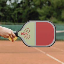 Elegante Símbolo de Pickleball com Monograma Moder