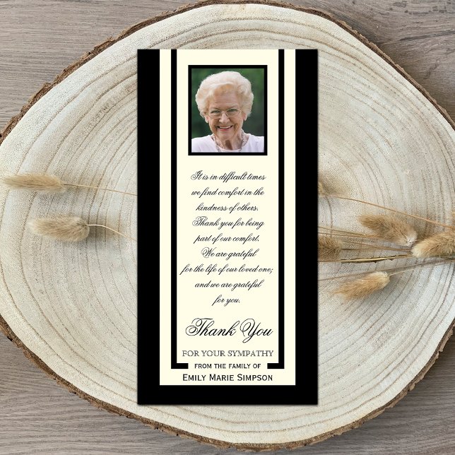 Elegante Simpatia Fotográfica Obrigado Cartão com  (Criador carregado)