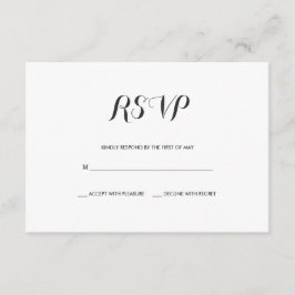 Elegante Simples | Cartão RSVP de Casamento Modern
