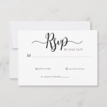 Elegante Simples Casamento RSVP Script