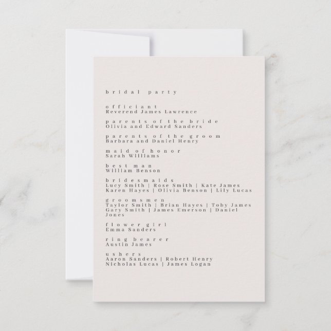 Elegante Simples Com Flores De Arte De Linha E Bor (Verso)