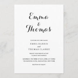 Elegante Simples | Convite para casamento moderno