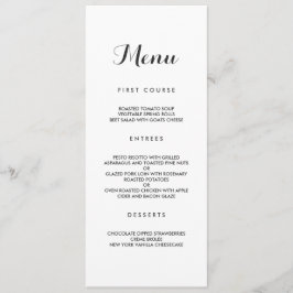 Elegante Simples | Menu Casamento Moderno