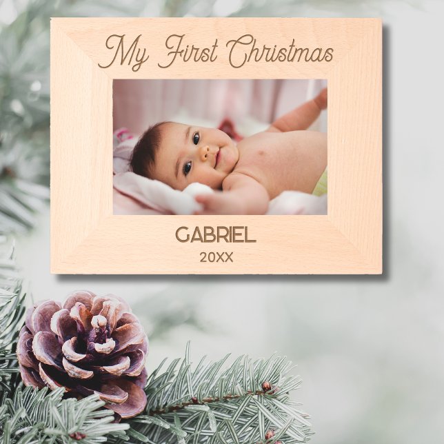 Elegante Simples Meu Primeiro Natal (Criador carregado)