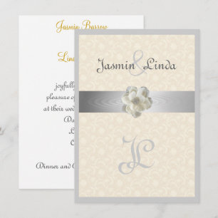 Elegante, Sparkle, Faux Ribbon, Convite De Casamen