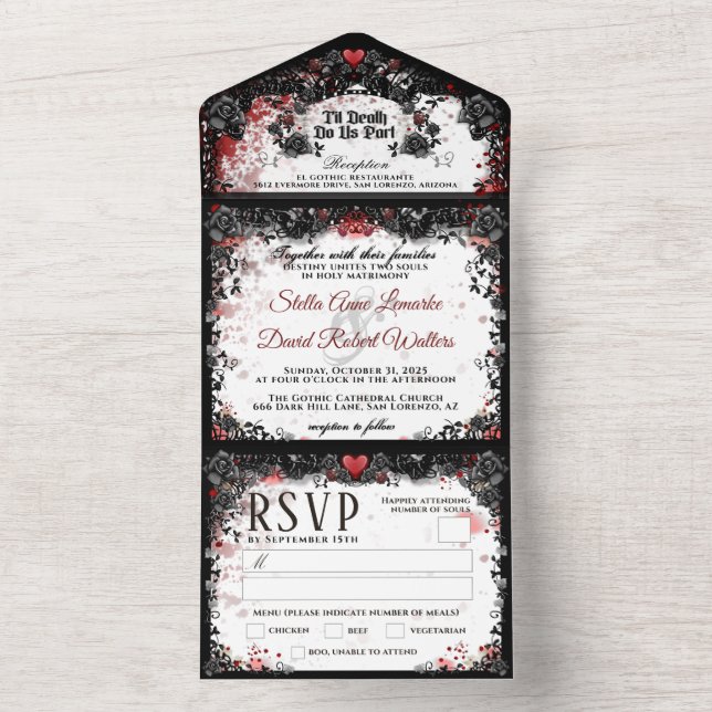 Elegante Splatter "Junto com" MENU (Inside)