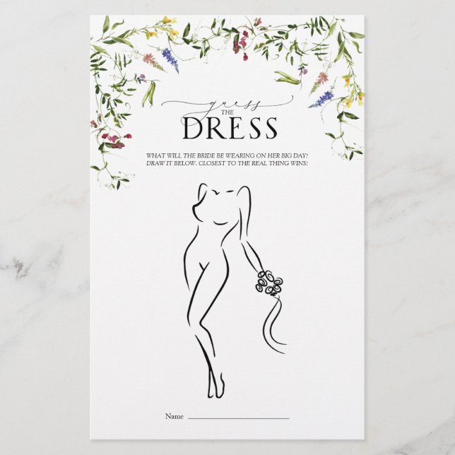 Elegante Summer Wildflower Game (Frente)