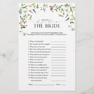 Elegante Summer Wildflower Game