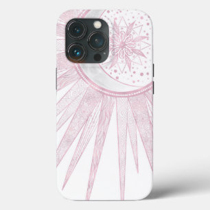 Elegante Sun Moon Doodle Mandala White Design