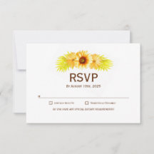 Elegante Sunflower Wedding RSVP