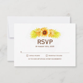 Elegante Sunflower Wedding RSVP