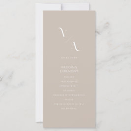 Elegante Taupe Moderno de Casamento Minimalista
