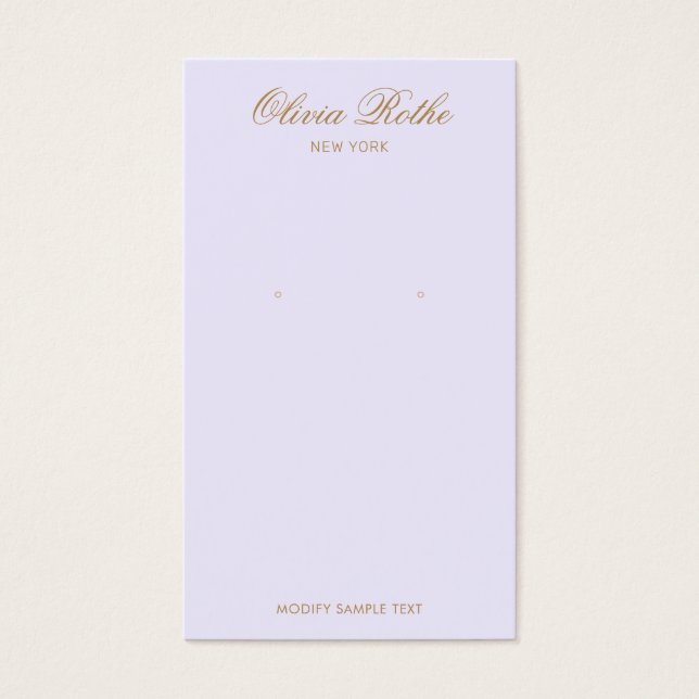 Elegante Tela de Lavanda de Script Elegante (Frente)