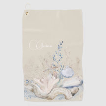 Elegante Tendência Tropical Monogramada Chic Golfe