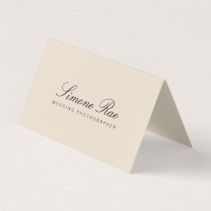 Elegante Tent Fold Modern Script Cartão de visita