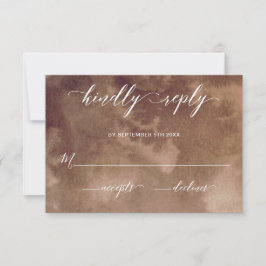 Elegante Terthy Tones Watercolor Casamento RSVP