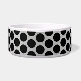 Elegante tigela para pet preto e branco