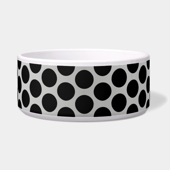 Elegante tigela para pet preto e branco (Frente)