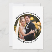 Elegante tipografia de agradecimento foto de casam