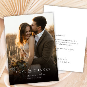 Elegante Tipografia de Amor e Agradecimento Foto C