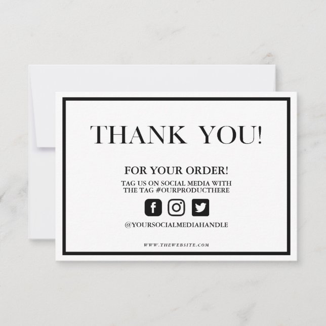 Elegante Tradicional Obrigado a Inserção de Mídia  (Frente)