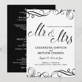 Elegante tudo em um convite para casamentos | Pret