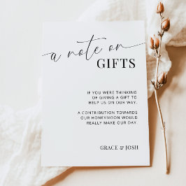 Elegante Uma Nota Sobre O Cartão De Invólucro De P