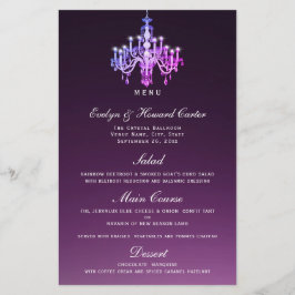 Elegante Venetian Chandelier | Cartão Menu