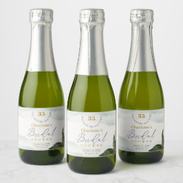 Elegante Verde Dourado Chá de panela de Aquarela