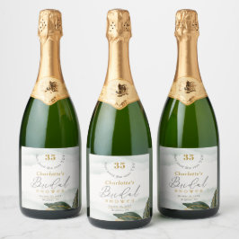 Elegante Verde Dourado Chá de panela de Aquarela