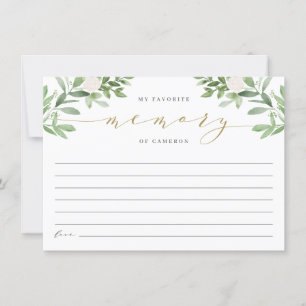 Elegante Verde Minha Memória Favorita da Noiva