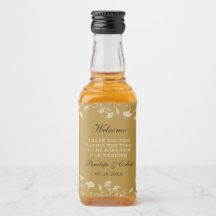 Elegante Vintage Dourado Casamento de Boas-vindas 