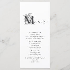 Elegante Vintage Floral Menu