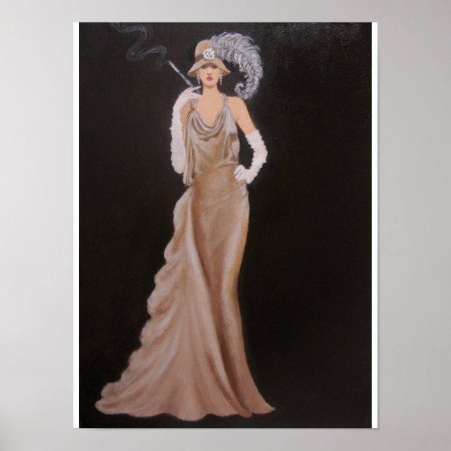 ELEGANTE VINTAGE LADY, POSTER (Frente)