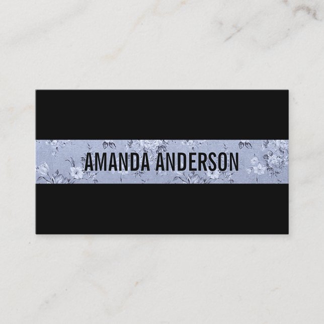 Elegante Vintage Lavanda Floral | CARTÃO DE VISITA (Frente)